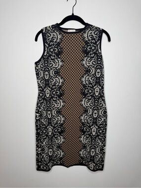 CB Established 1962 black and brown sleeveless knit dress